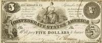 p19c from Confederate States of America: 5 Dollars from 1861